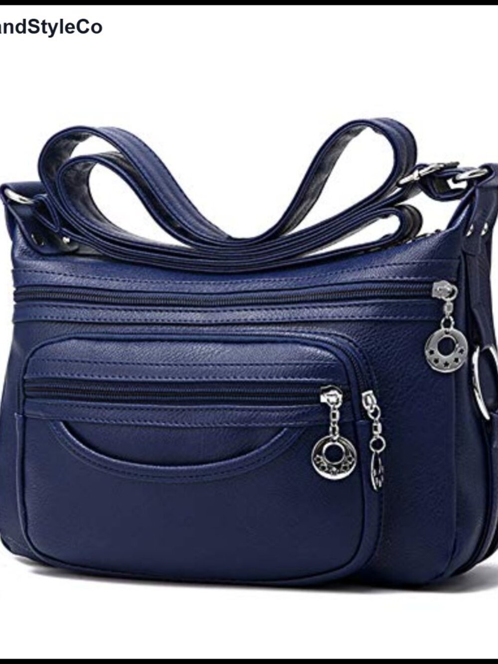Vegan Leather Crossbody Bag Lightweight Shoulder Purse Gold Hardware